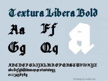 Textura Libera Bold Version 0.2.1 Font Sample