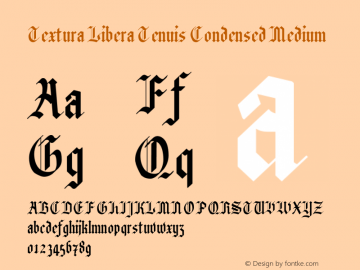 Textura Libera Tenuis Condensed Medium Version 0.2.1图片样张