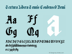 Textura Libera Tenuis Condensed Demi Version 0.2.2图片样张