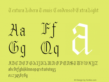 Textura Libera Tenuis Condensed ExtraLight Version 0.2.2图片样张