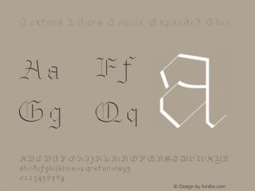 Textura Libera Tenuis Expanded Thin Version 0.2.0图片样张