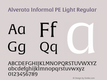 Alverata Informal PE Light Regular Version 1.000图片样张