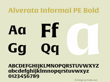 Alverata Informal PE Bold Version 1.000图片样张