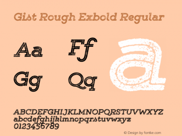 Gist Rough Exbold Regular Version 1.000图片样张