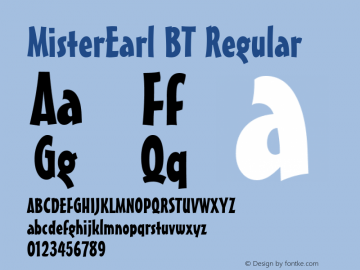 MisterEarl BT Regular Version 2.001 mfgpctt 4.4图片样张