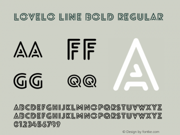 Lovelo Line Bold Regular 1.000 Font Sample
