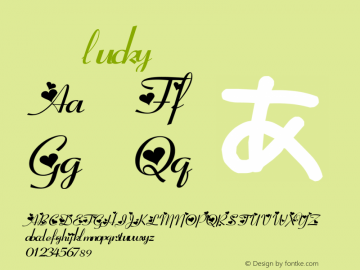 恬夕 lucky恋 常规 Version 2.20 December 14, 2013 Font Sample