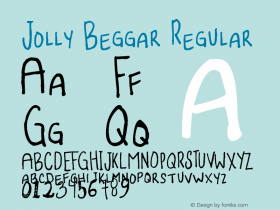 Jolly Beggar Regular Version 1.00 April 2, 2014, initial release Font Sample