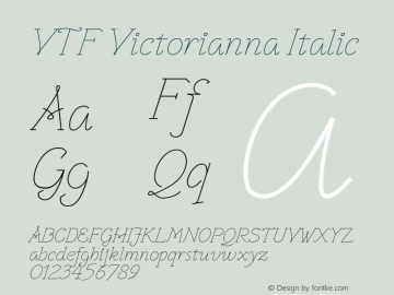 VTF Victorianna Italic Version 2.000图片样张