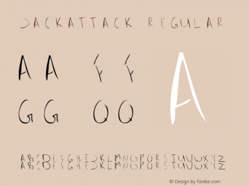 JackAttack Regular Version 1.0 Font Sample