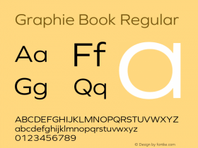 Graphie Book Regular Version 1.000 Font Sample