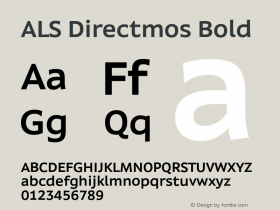 ALS Directmos Bold Version 1.000 Font Sample