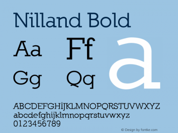 Nilland Bold 1.0 2005-03-11 Font Sample