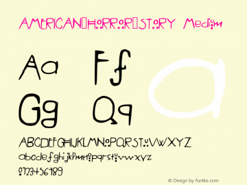 AMERICAN_HORROR_STORY Medium Version 001.000 Font Sample