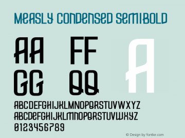 Measly Condensed SemiBold Version 1.000 Font Sample