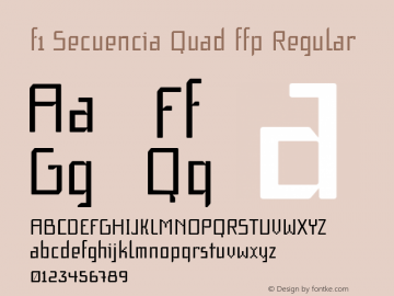 f1 Secuencia Quad ffp Regular Version 2.004 Font Sample