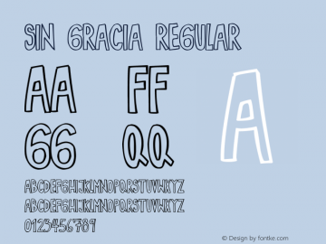 Sin Gracia Regular Version 1.00 April 14, 2014, initial release图片样张