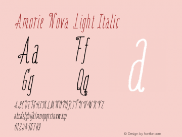 Amorie Nova Light Italic Version 1.000图片样张