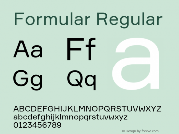 Formular Regular Version 1.000图片样张