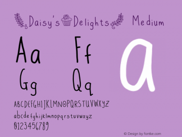 <Daisy's-Delights> Medium Version 1.0 Font Sample