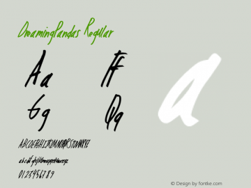 DreamingPandas Regular Version 1.00 April 16, 2014, initial release Font Sample