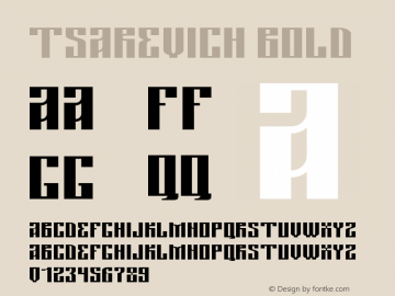 Tsarevich Bold Version 2.000 Font Sample