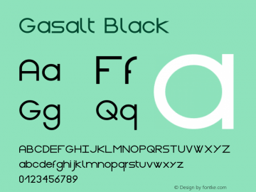 Gasalt Black Version 001.000 Font Sample