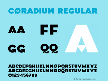 Coradium Regular 1.000 Font Sample