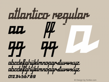 Atlantico Regular Version 1.000 Font Sample