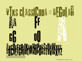 Vtks Classicuda 3 Regular Version 1.00 April 23, 2014, initial release Font Sample