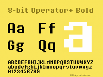 8-bit Operator+ Bold Version 1.3.0 - August 1, 2014图片样张