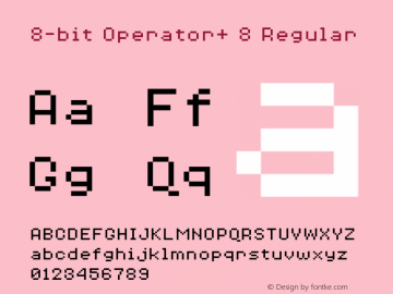 8-bit Operator+ 8 Regular Version 1.3.0 - August 1, 2014图片样张