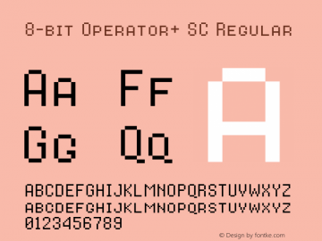 8-bit Operator+ SC Regular Version 1.3.0 - August 1, 2014图片样张