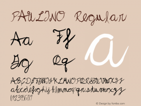 PAULINO Regular Version 1.001;PS 001.001;hotconv 1.0.70;makeotf.lib2.5.58329 Font Sample