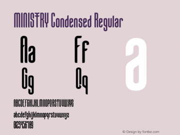 MINISTRY Condensed Regular 1.000图片样张