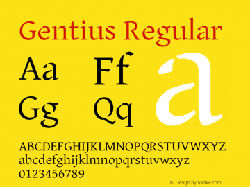 Gentius Regular Version 1.100图片样张