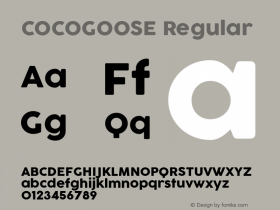 COCOGOOSE Regular Version 1.000 Font Sample