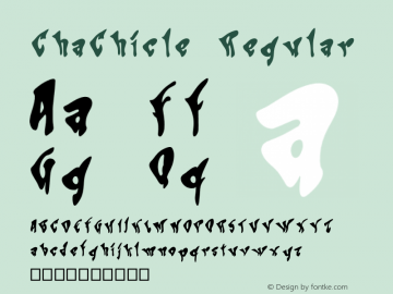 ChaChicle Regular Version Font Sample