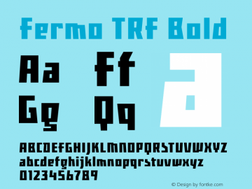 Fermo TRF Bold Version 2.000 2008 initial release图片样张