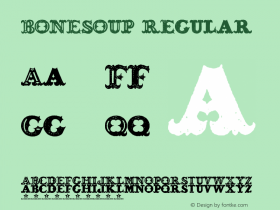 BONESOUP Regular Version 1.000;PS 001.001;hotconv 1.0.56 Font Sample