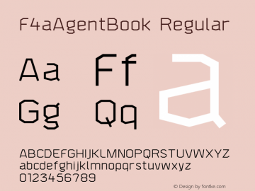 F4aAgentBook Regular Version 1.0图片样张