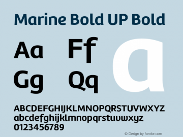 Marine Bold UP Bold Version 001.001;com.myfonts.tipotype.marine.up-bold.wfkit2.4aVT Font Sample