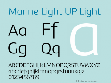 Marine Light UP Light Version 001.001;com.myfonts.tipotype.marine.up-light.wfkit2.4aW4图片样张