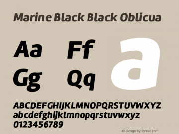 Marine Black Black Oblicua Version 001.001;com.myfonts.tipotype.marine.black-oblicua.wfkit2.4aVU图片样张