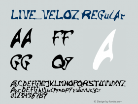 LIVE_VELOZ Regular Version 1 March 16, 2003 Font Sample