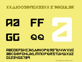 xxjjoosengx33xx 2 Regular Version 1.00 May 15, 2014, initial release Font Sample