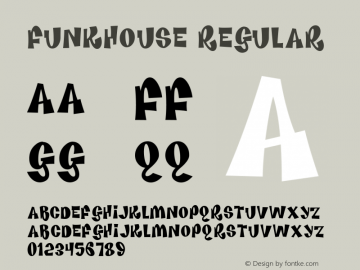 Funkhouse Regular Macromedia Fontographer 4.1.5 26/12/96 Font Sample
