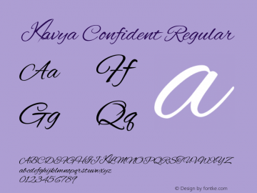 Kavya Confident Regular Version 1.00 May 18, 2014 Font Sample