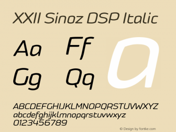 XXII Sinoz DSP Italic 1.000; wf-x by Blackyblack图片样张