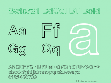 Swis721 BdOul BT Bold mfgpctt-v1.64 Monday, May 24, 1993 1:50:27 pm (EST) Font Sample